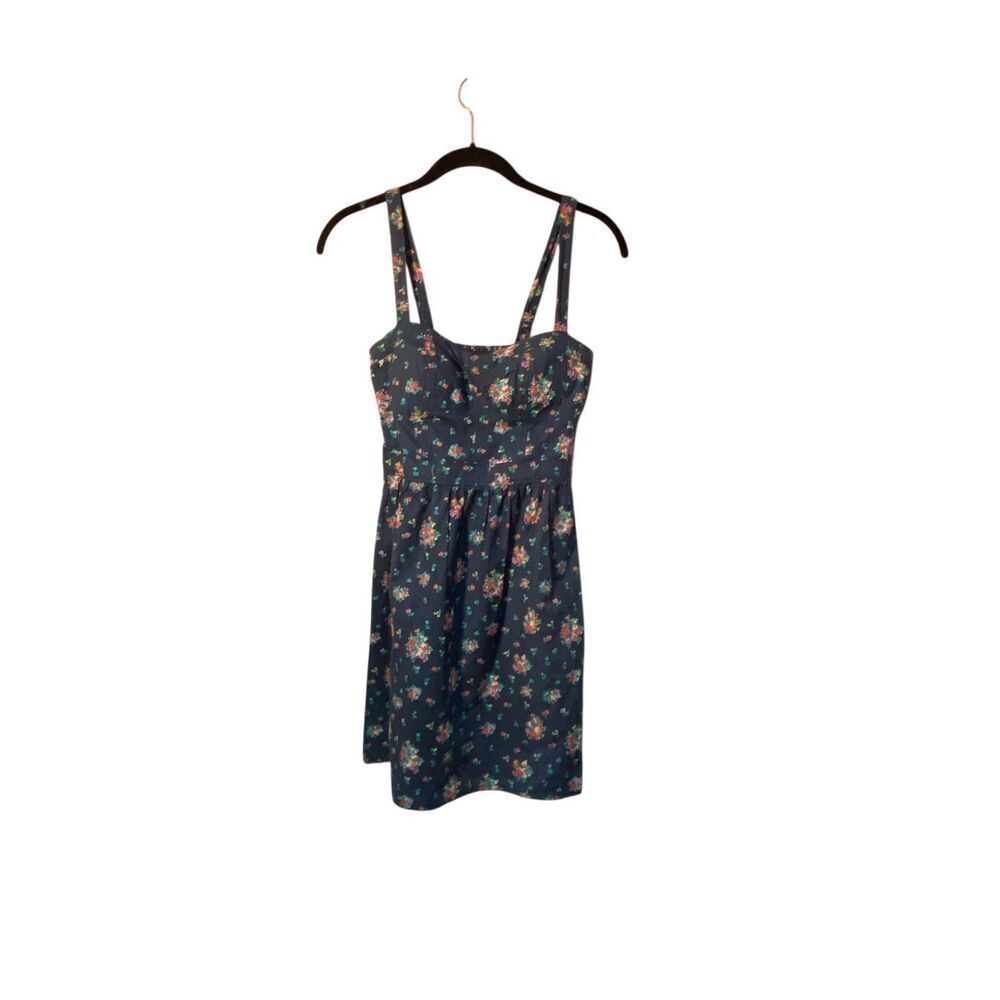 American eagle women’s navy blue floral mini dress size XS